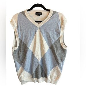 Banana Republic Men’s Argyle Sweater Vest Large | 100% Cotton | Preowned